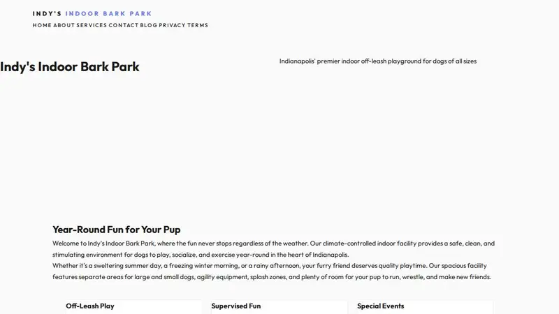 Indy's Indoor Bark Park preview