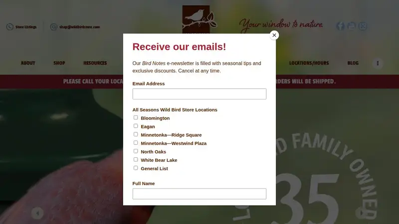 All Seasons Wild Birdstore preview