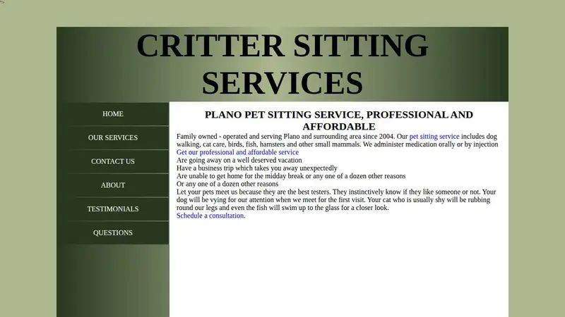Critter Sitting Services preview