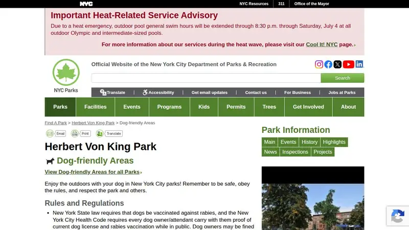 Herbert Von King Park Dog Run preview