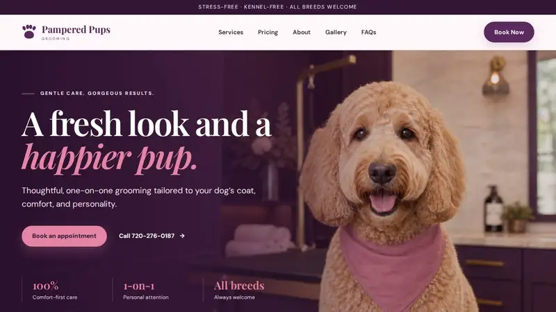 Pampered Pups grooming preview