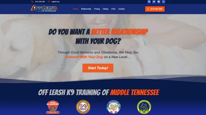 Off Leash K9 Training Tennessee preview