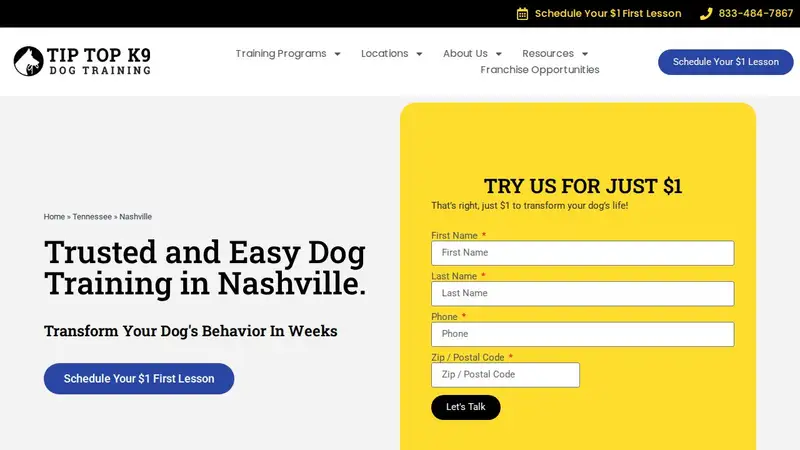 Tip Top K9 Southern Nashville Dog Training preview