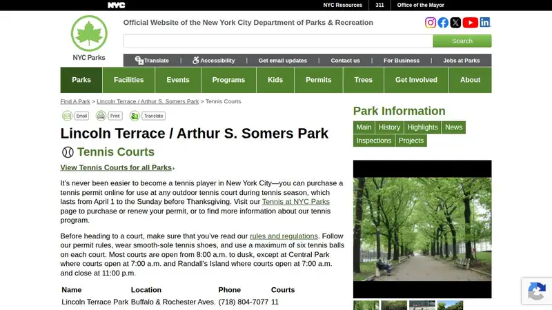 Lincoln Terrace Park Tennis Courts preview