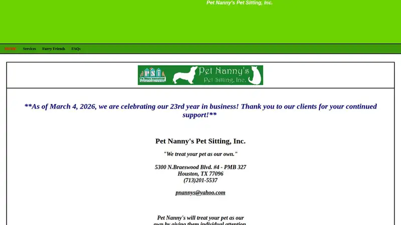 Pet Nanny's Pet Sitting preview