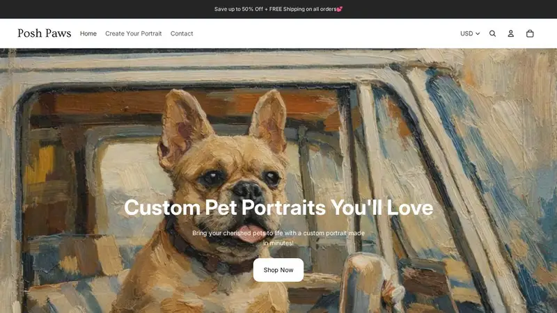 Posh Paws - Custom Pet Portraits preview